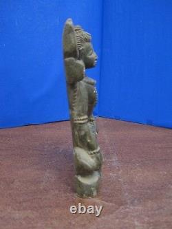 Antique Old Rare Hand Carved Stone Collectible Religious Hindu God Shiva Vintage