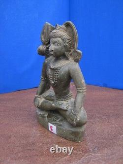 Antique Old Rare Hand Carved Stone Collectible Religious Hindu God Shiva Vintage