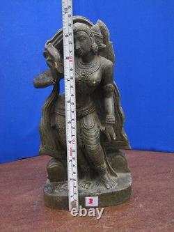 Antique Old Rare Hand Carved Stone Collectible Religious Vintage Statue INDIAN