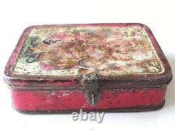 Antique Old Vintage Hindu Religious God Ganesh Litho Print Adv Tin Box