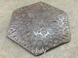 Antique Old Vintage Islamic Mughal Engraved Big Size Iron Dye Mold Seal Stamp