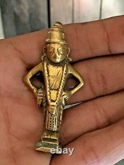 Antique Old Vintage Set Of 6 Rare South Hindu God Brass Figure Statue 5 CM