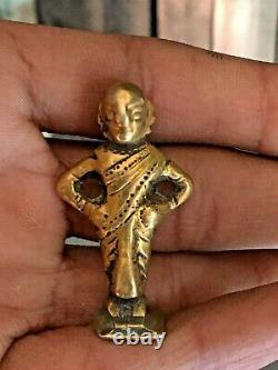 Antique Old Vintage Set Of 6 Rare South Hindu God Brass Figure Statue 5 CM
