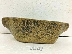 Antique Old Vintage Unique Stone Primitive stone Mortar and Pestle Bowl / Kharl