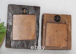 Antique Old Wooden Hand Crafted Wall Décor Hanging Frame Set of 2 13274
