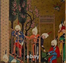 Antique Original Vintage Asian Indian Islamic Persian Arabic Medieval Art Print