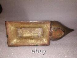 Antique Traditional Indian Bronze Peacock Oil Lamp Collectible Diwali Lamp Rare