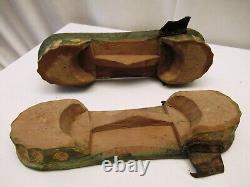 Antique Tribal Wood Paduka Sandals Khadau Methiyadi Vintage Footwear Painted 1