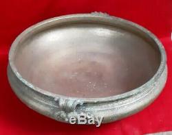 Antique Urli Brass Uruli Vessel Vintage Vastu Handmade Bowl Home Decor Estate UK
