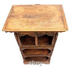 Antique Vintage 19th Century Indian Carved Wooden Cabinet