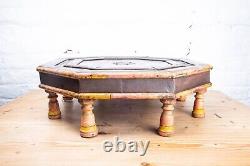 Antique Vintage 19th Century Indian Rajasthan Octagonal Bajot Table