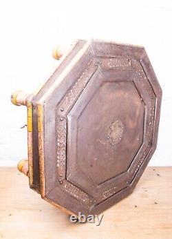Antique Vintage 19th Century Indian Rajasthan Octagonal Bajot Table