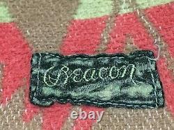 Antique Vintage 20's 30's BEACON Mills Indian Camp Blanket 64 x 70 with label