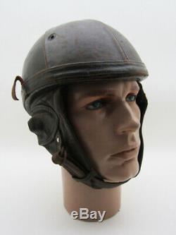 Antique Vintage 20's 30's Classic Motorcycle Leather Helmet Harley Indian Racing