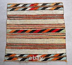 Antique Vintage Authentic Navajo Native American Indian Rug Blanket Saddle 1900