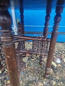 Antique Vintage Brass Tray Table Anglo Indian Moorish