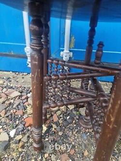 Antique Vintage Brass Tray Table Anglo Indian Moorish