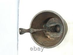 Antique Vintage Bronze Holy Water Pooja Theertham Cup & Spoon Hindu Collectible