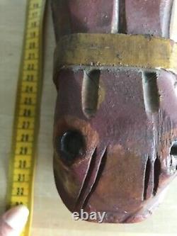 Antique Vintage Carved Wooden Horse Mask Indian