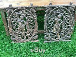 Antique Vintage Cast Iron Indian Balcony Banister Baluster Panel Dancing Lady