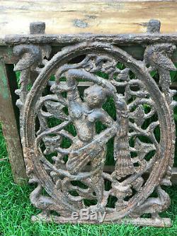 Antique Vintage Cast Iron Indian Balcony Banister Baluster Panel Dancing Lady