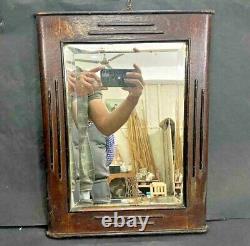 Antique Vintage Decoprative Wooden Wall Mirror & Display Bathroom Show-case