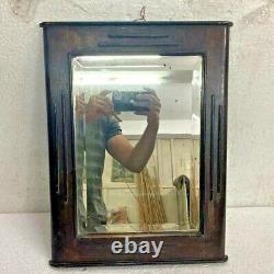 Antique Vintage Decoprative Wooden Wall Mirror & Display Bathroom Show-case