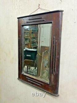 Antique Vintage Decoprative Wooden Wall Mirror & Display Bathroom Show-case