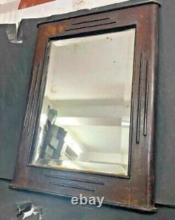 Antique Vintage Decoprative Wooden Wall Mirror & Display Bathroom Show-case