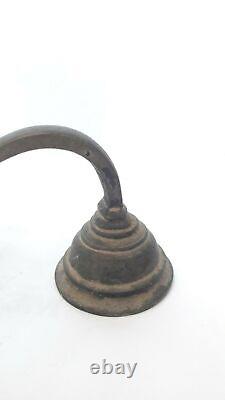 Antique Vintage Hindu Temple Brass Bronze Oil Lamp Indian Pooja Arathi Diya B40