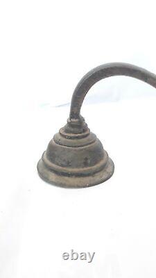 Antique Vintage Hindu Temple Brass Bronze Oil Lamp Indian Pooja Arathi Diya B40