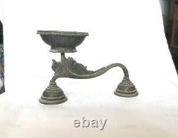 Antique Vintage Hindu-temple Brass Bronze Oil Lamp Indian Pooja Arathi Diya B40