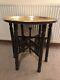 Antique Vintage Indian Benares Folding Wooden Brass Side Coffee Occasional Table