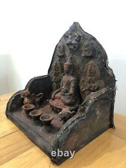 Antique Vintage Indian Buddha. Buddhist Shrine / Altar. Kathmandu Nepal. Tibet