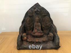 Antique Vintage Indian Buddha. Buddhist Shrine / Altar. Kathmandu Nepal. Tibet