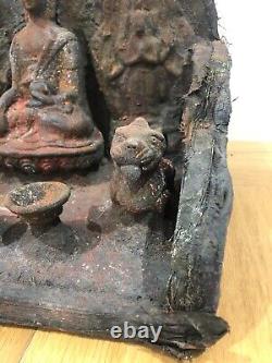 Antique Vintage Indian Buddha. Buddhist Shrine / Altar. Kathmandu Nepal. Tibet