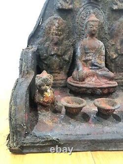 Antique Vintage Indian Buddha. Buddhist Shrine / Altar. Kathmandu Nepal. Tibet