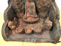 Antique Vintage Indian Buddha. Buddhist Shrine / Altar. Kathmandu Nepal. Tibet