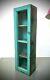 Antique Vintage Indian Cabinet, Art Deco. Long, Tall Display/bathroom. Turquoise