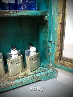 Antique Vintage Indian Cabinet, Art Deco. Substantial, Display / Bathroom. Teal