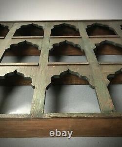Antique Vintage Indian Furniture. Large Display/shelving Unit. Khaki Green