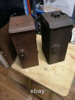 Antique Vintage Indian Powerplus original battery tool boxes (2)