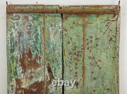 Antique Vintage Indian Worn Paint Wooden Door MILL-573
