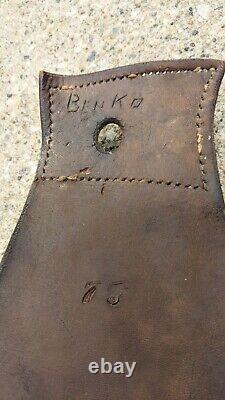 Antique Vintage Leather saddlebags motorcycle Bicycle 1917 1920s Harley Indian