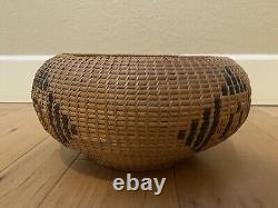 Antique Vintage Native American Indian Finely Woven Washoe Large 10.25 Basket