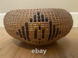 Antique Vintage Native American Indian Finely Woven Washoe Large 10.25 Basket