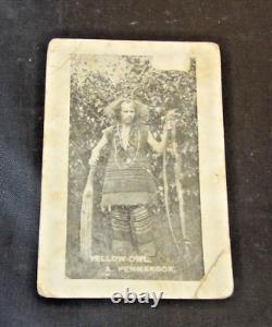 Antique Vintage Native American Indian Postcard-Yellow Owl-A Pennakook