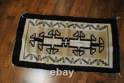 Antique Vintage Native American Indian Rug Blanket 46 By 24 Inches Navajo Art