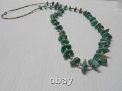 Antique Vintage Navajo / Santo Domingo Pueblo Indian Turquoise Heishi Necklace