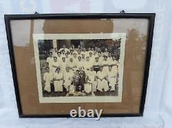 Antique Vintage Old Indian South India Victory Photograph People Wearing Dhothi/